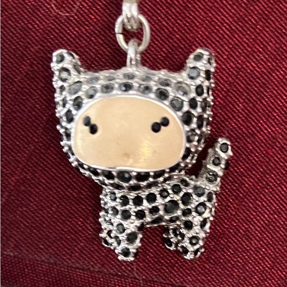 NWOT SWAROVSKI CRYSTAL CAT WITH CHAIN - Picture 1 of 8